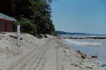 View north along the beach